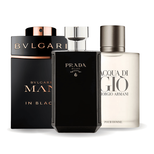 Zestaw 3 perfum | Bvlgari In Black, Giorgio Armani Acqua Di Gio, L'Homme Prada Intense 100 ml