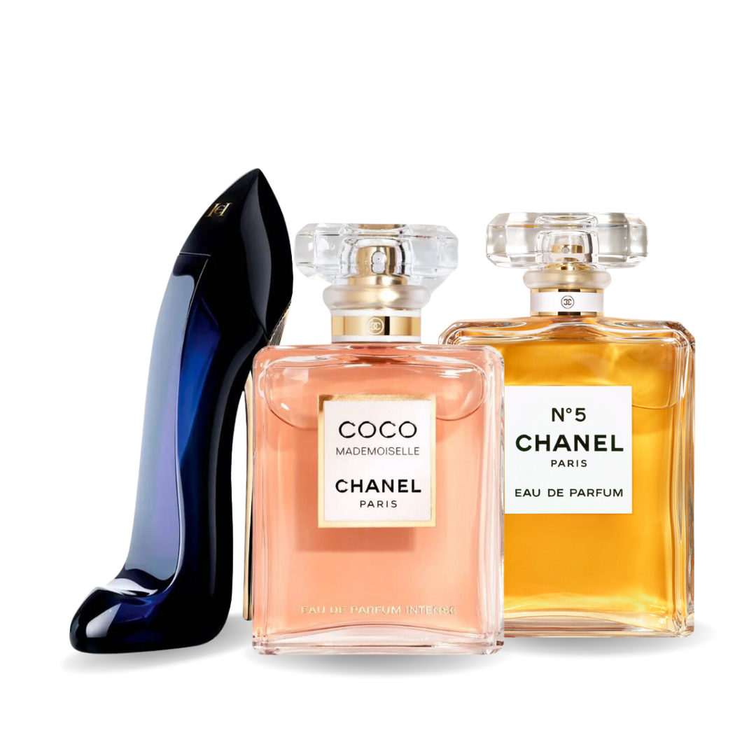 Zestaw 3 perfum | GOOD GIRL, COCO MADEMOISELLE, Chanel Nº5 100 ml