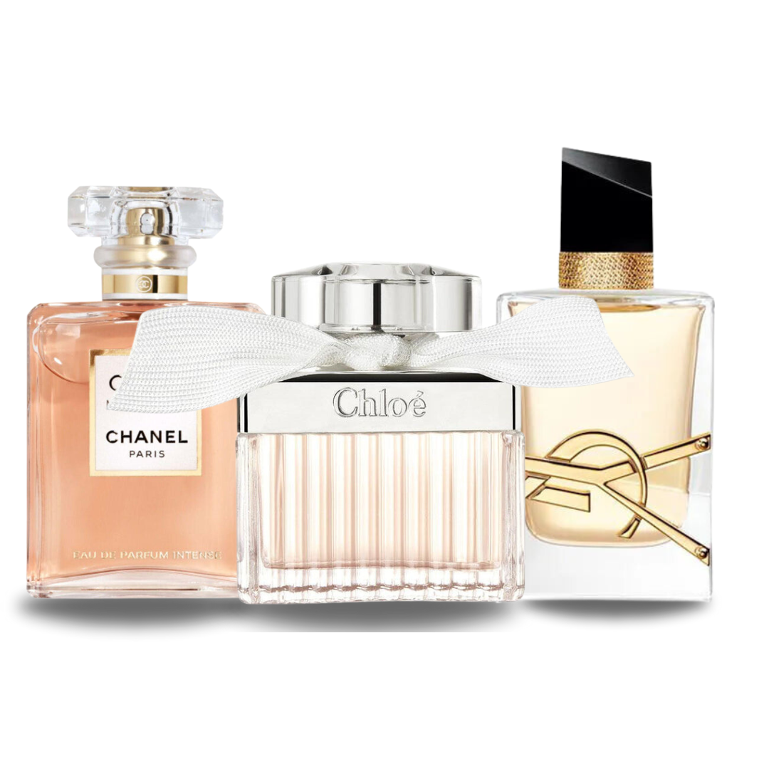 Zestaw 3 perfum | Chanel COCO MADEMOISELLE, Yves Saint Laurent LIBRE i CHLOÉ 100 ml
