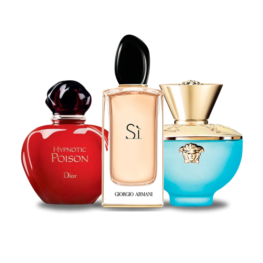 Zestaw 3 perfum | Dior HYPNOTIC POISON, Giorgio Armani SÌ i Versace DYLAN TURQUOISE 100 ml