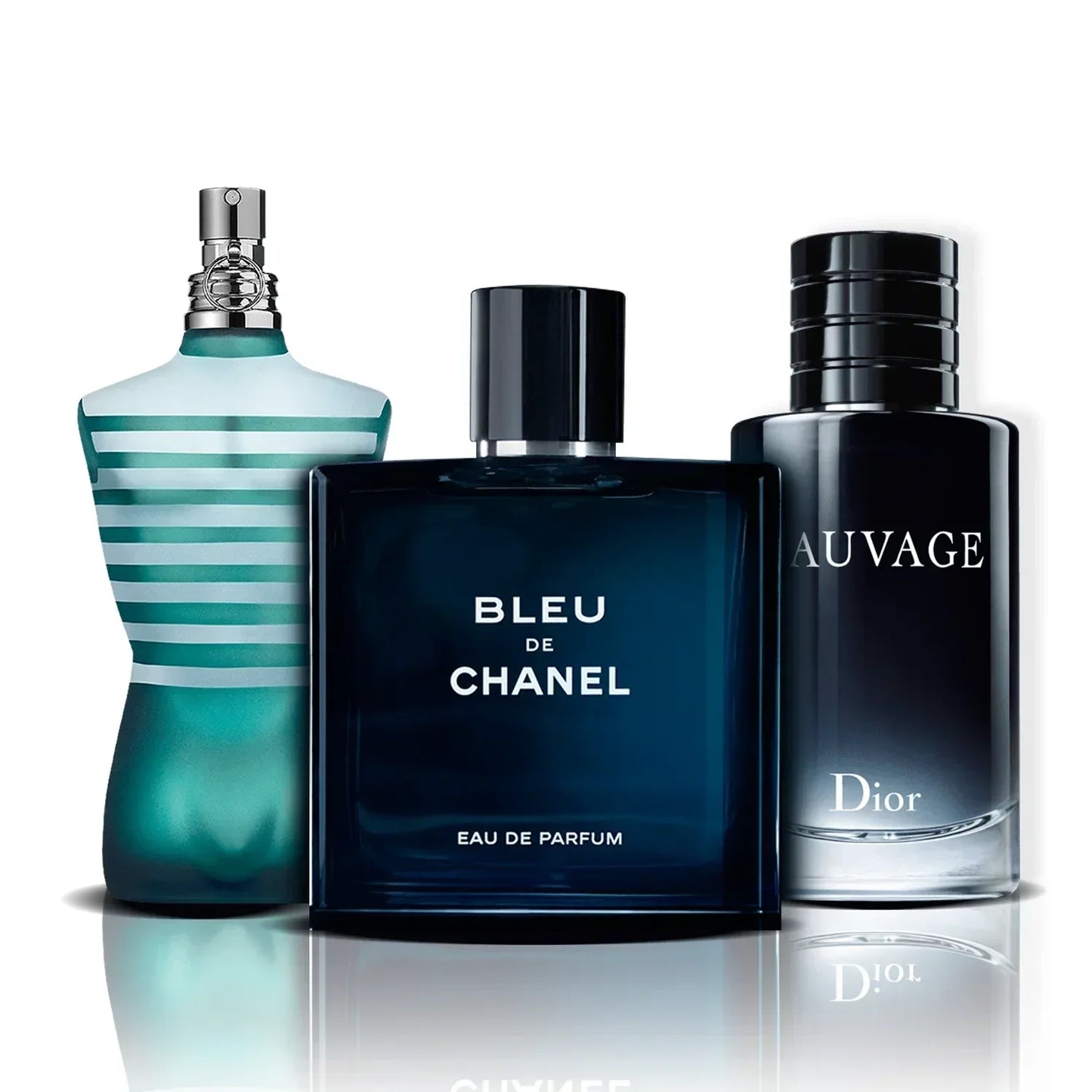 Zestaw 3 perfum | Le Male, Bleu de Chanel i Sauvage (100 ml)