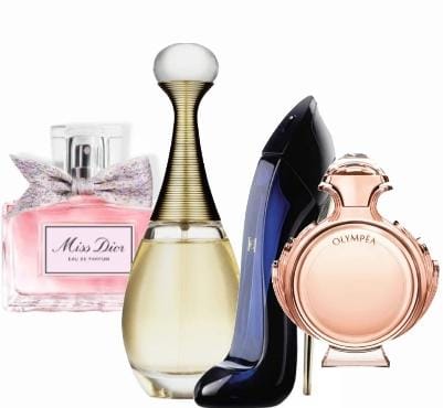 Zestaw 4 perfum | Miss Dior + J'adore + Good Girl + Olympéa - 100 ml