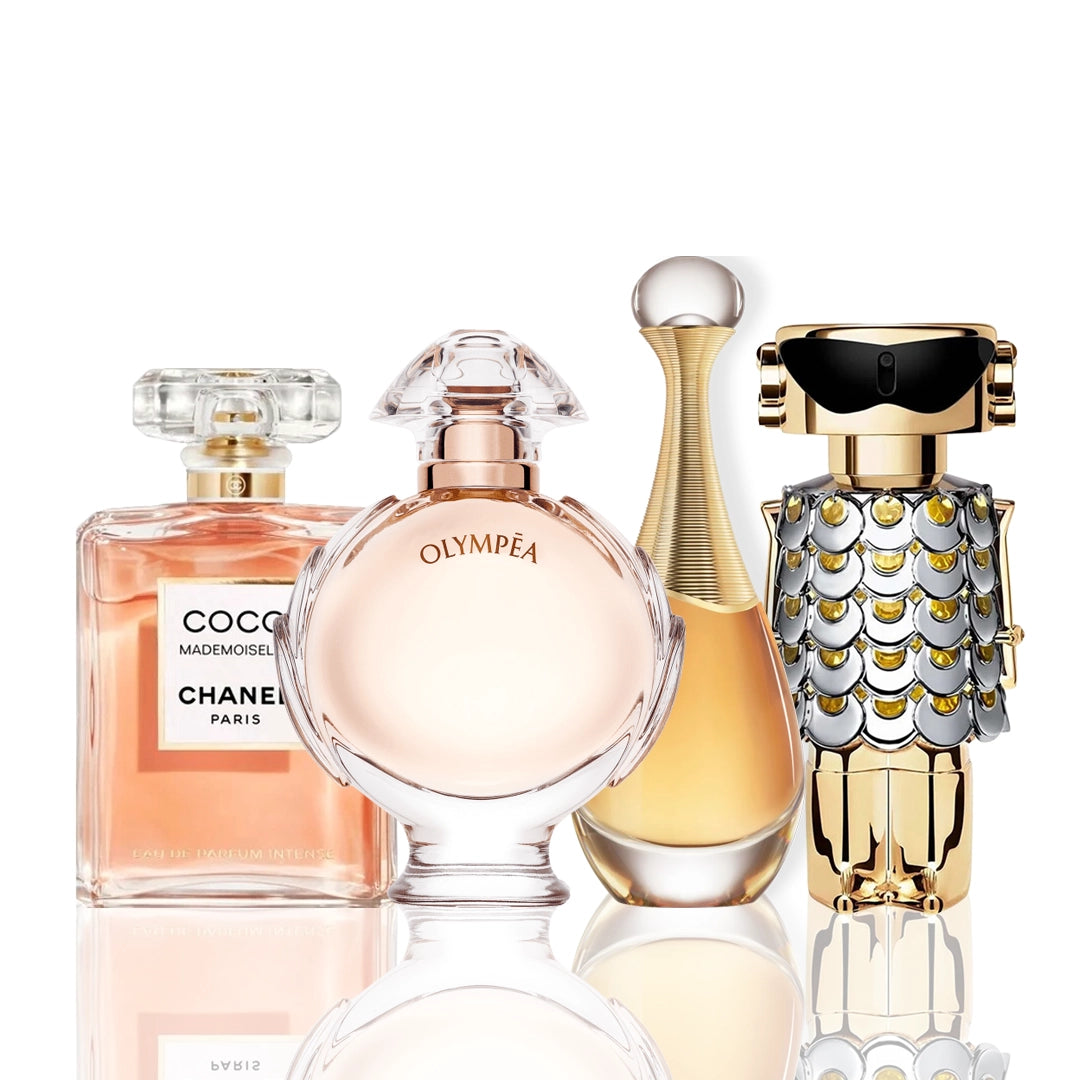 Zestaw 4 perfum | Coco Chanel + Olympea + J'Adore + Fame 100 ml