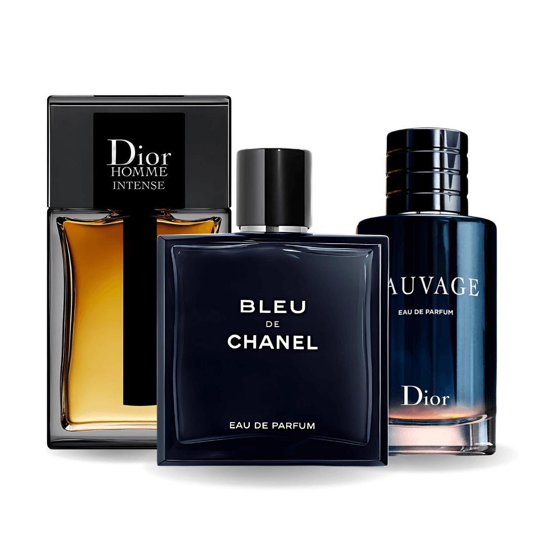 Zestaw 3 perfum | Sauvage Dior, Bleu de Chanel, Dior Homme Intense 100 ml