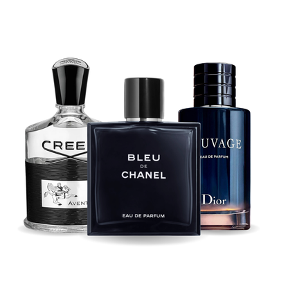 Zestaw 3 perfum | Creed AVENTUS, BLEU DE CHANEL, Dior SAUVAGE 100 ml