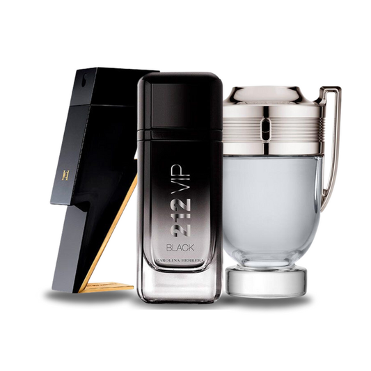 Zestaw 3 perfum | BAD BOY, 212 VIP BLACK, Paco Rabanne INVICTUS 100 ml