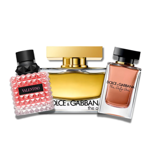 Zestaw 3 perfum: The One Dolce & Gabbana, The Only One Dolce & Gabbana, Valentino Born in Roma Donna – 100 ml