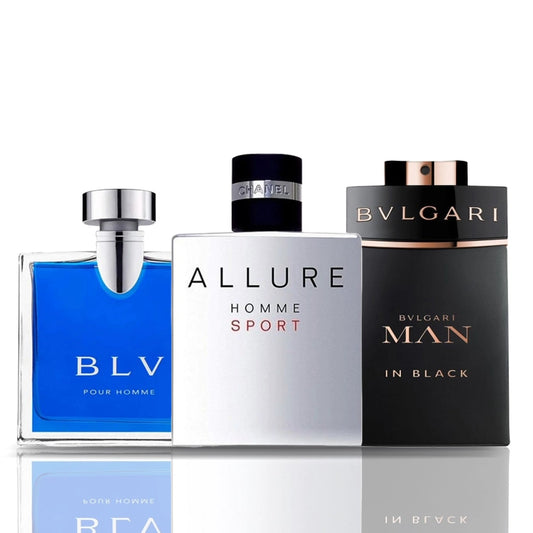 Zestaw 3 perfum | BLV + Allure Homme Sport + Bulgari Man in Black 100 ml