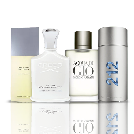 Zestaw 4 perfum | Issey Miyake + Acqua di Gio + Creed Silver + 212 NYC Men 100 ml