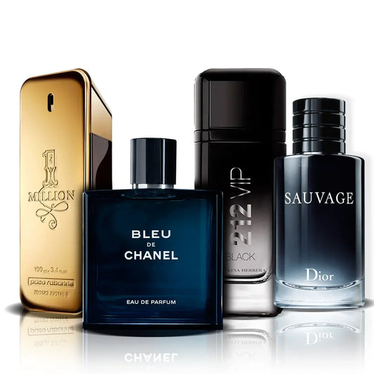Zestaw 4 perfum | One Million, Bleu de Chanel, 212 Vip Black i Sauvage (100 ml)